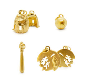 Charm Necklace – Gold  <em>Includes 3 Charms and 2 Gems</em>