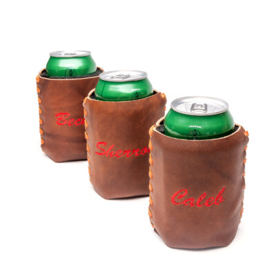 Ballglove Leather Can Cooler