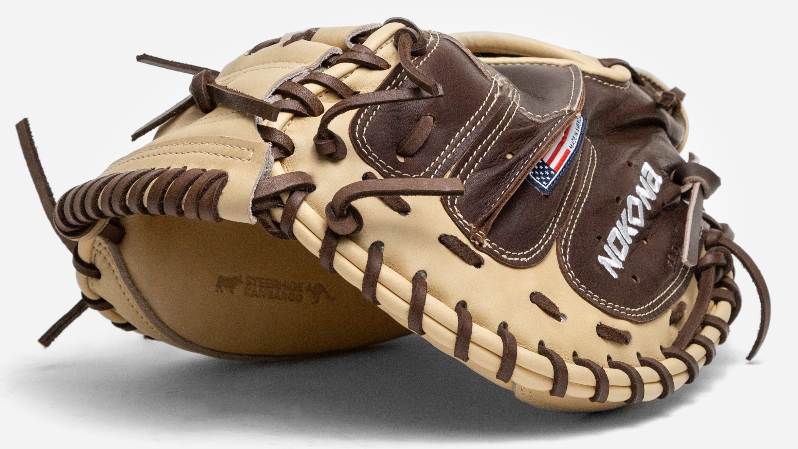 NEW! X23350Blonde 33.5" Closed  Baseball Catchers Mitt Nokona