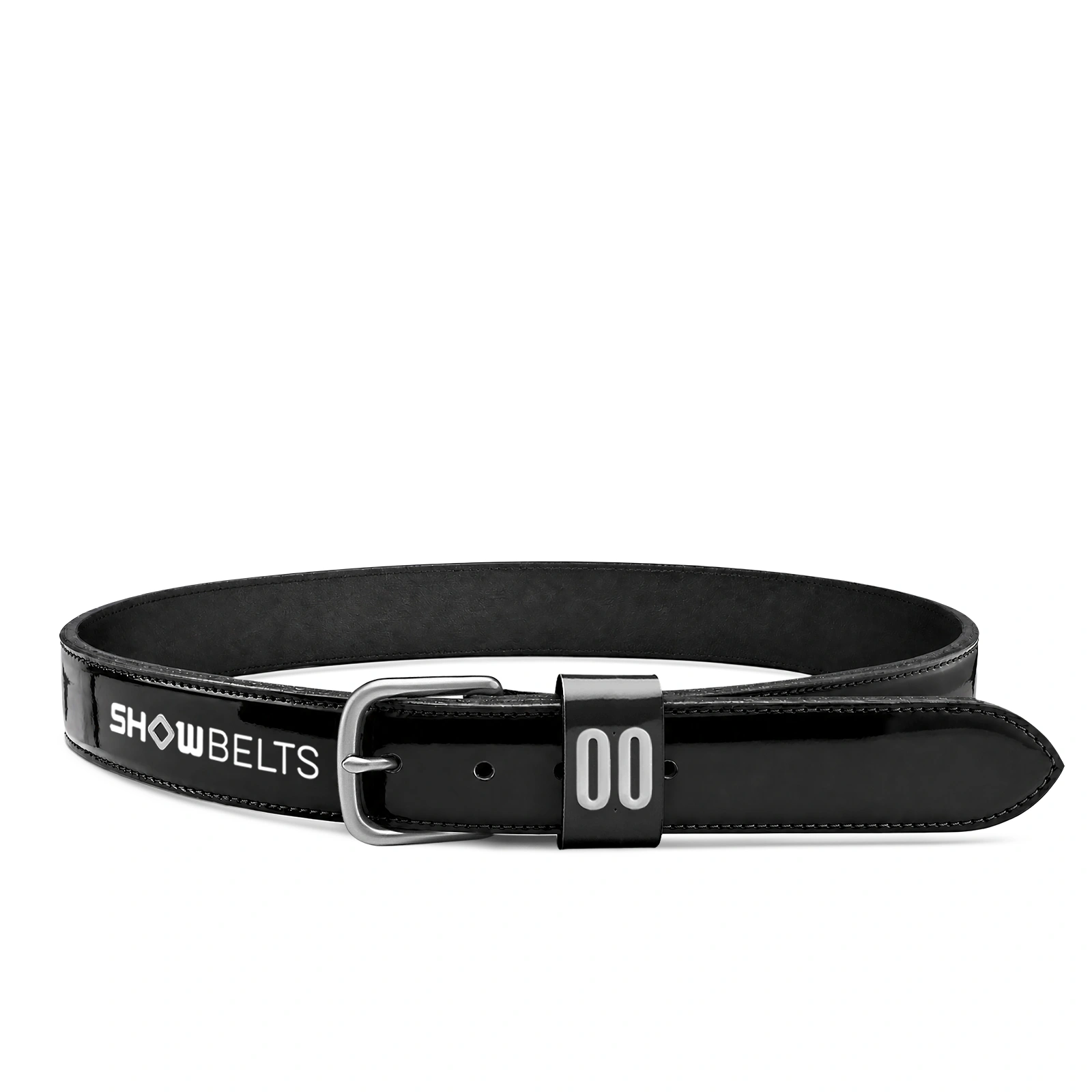 Patent Leather ShowBelt – Black
