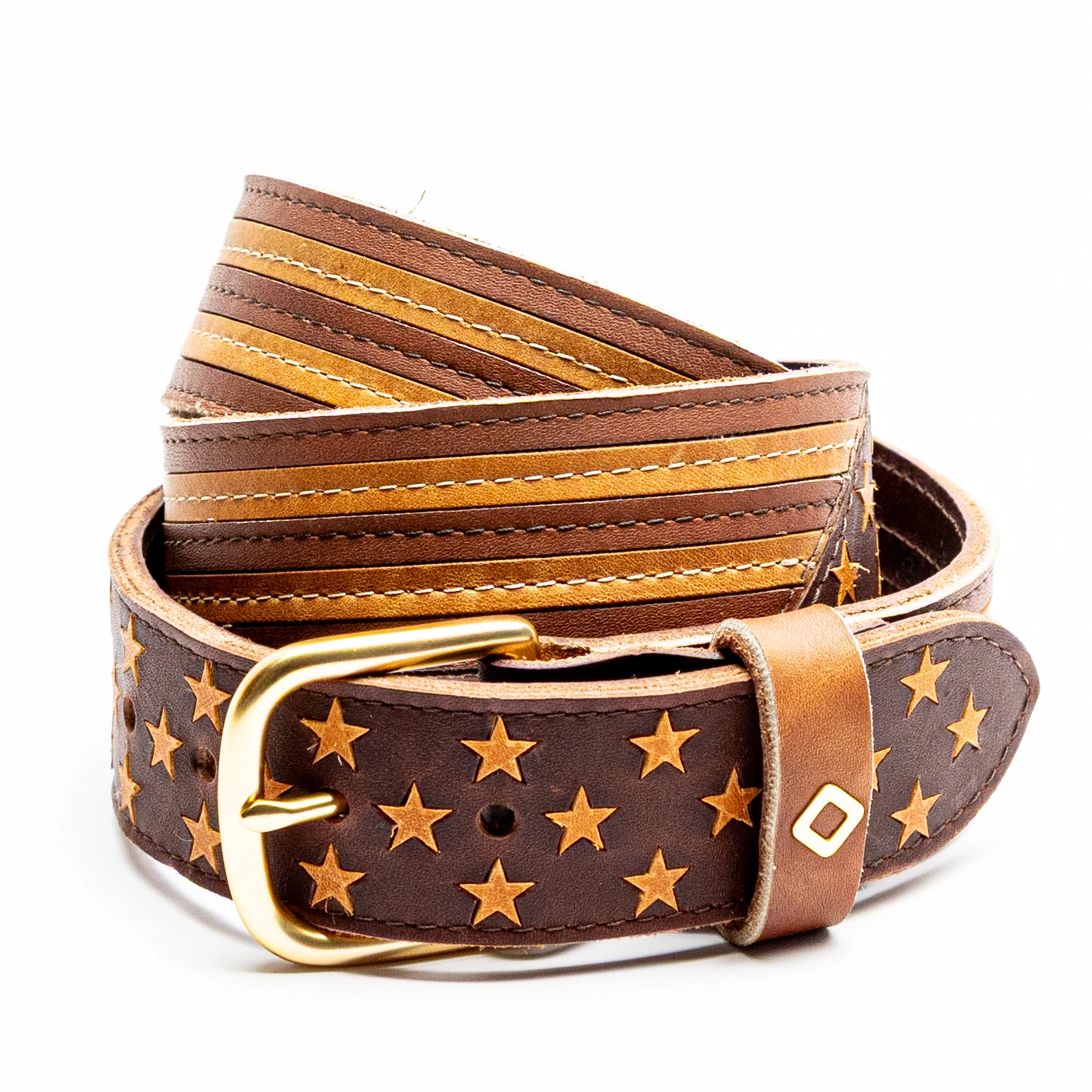 Stars and Stripes Belt - Natural - Nokona Ballgloves display picture 1